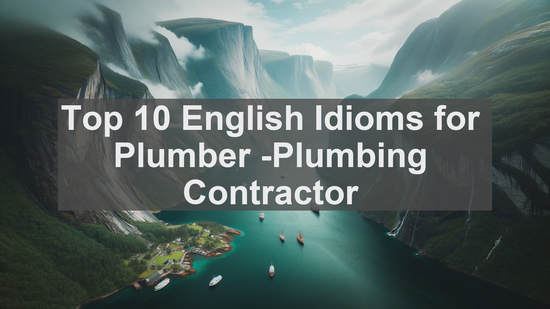 'Video thumbnail for Top 10 English Idioms for Plumber Plumbing Contractor'