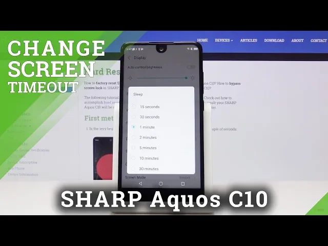 Video thumbnail for How to Set Up Lock Screen Timeout in Sharp Aquos C10 - Change Screen Timeout