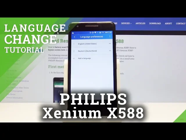 Video thumbnail for How to Set Up Language in PHILIPS Xenium X588 - Change Language