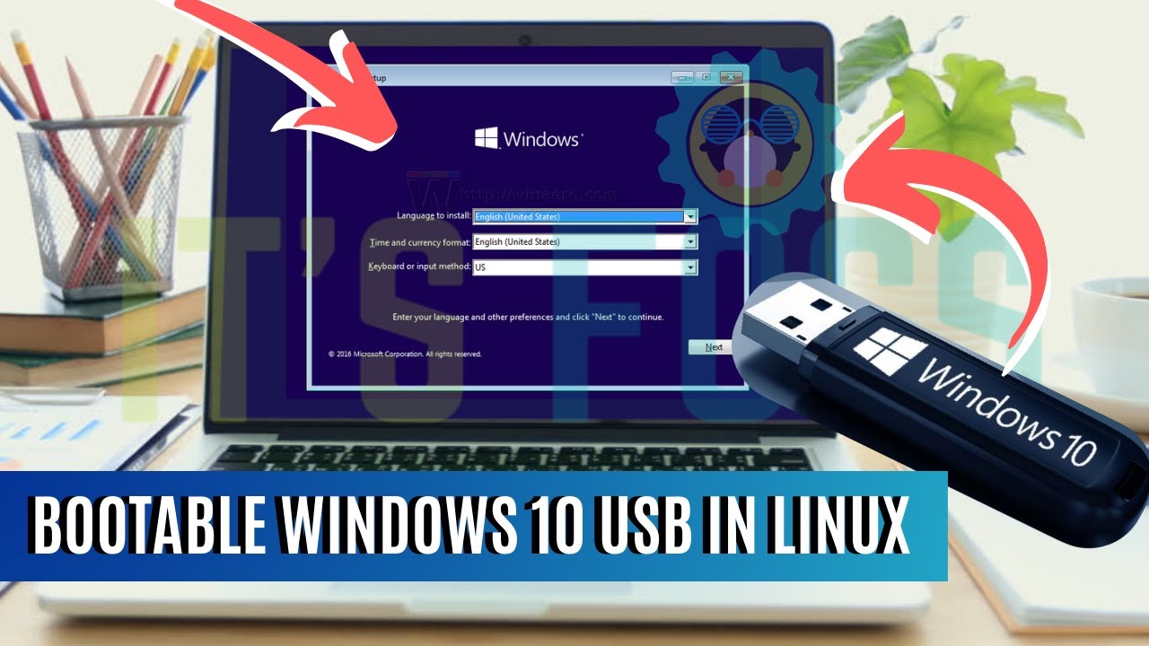 Video thumbnail for How to Create Bootable Windows 10 USB in Ubuntu Linux Without WoeUSB [2019]