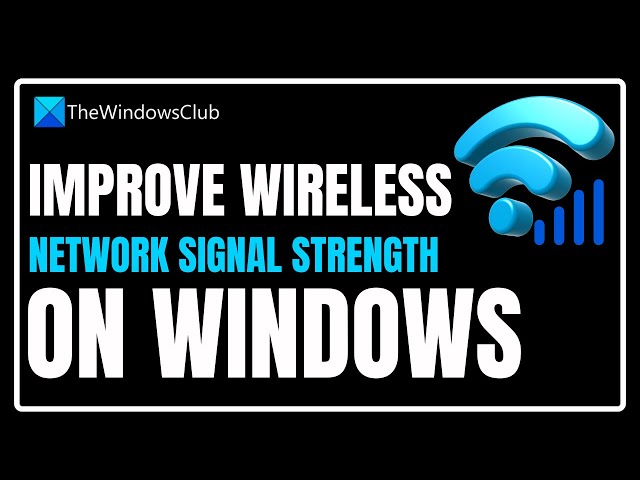 Video thumbnail for Improve Wireless Network Signal Strength on Windows 11