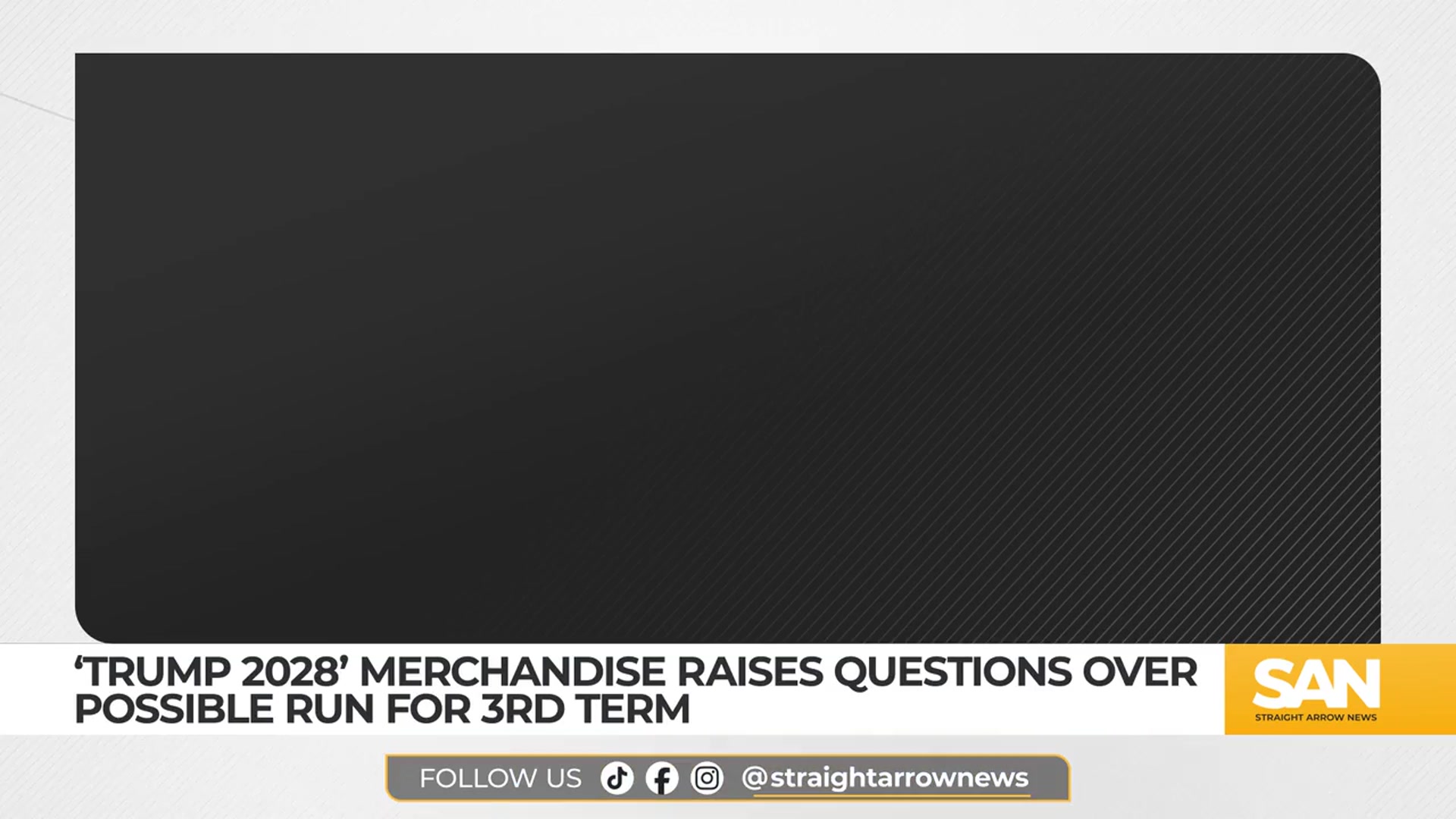 'Video thumbnail for New ‘Trump 2028’ merchandise fuels controversy, speculation'