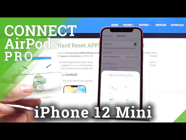 Video thumbnail for How to Connect AirPods Pro with iPhone 12 Mini