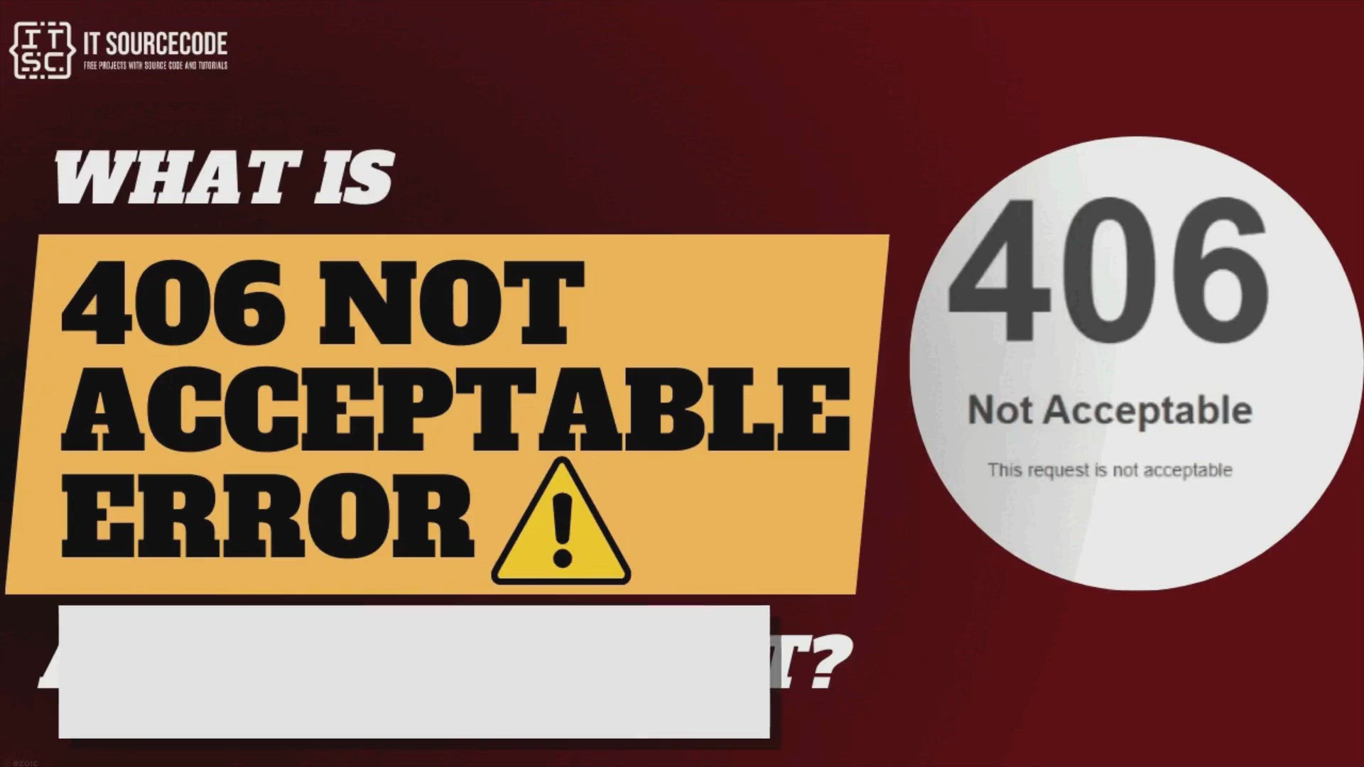 'Video thumbnail for What is “406 Not Acceptable” Error and How to fix it?'