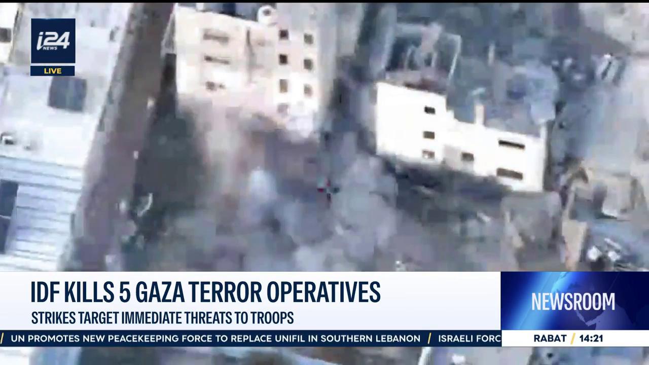 Video thumbnail for IDF kills 5 Gaza terror operatives: Strikes target immediate threats to troops