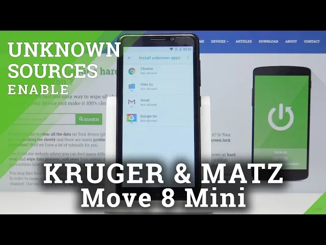 Video thumbnail for How to Install from Unknown Sources on KRUGER & MATZ Move 8 Mini - Allow Unverified Sources