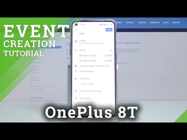 Video thumbnail for How to Set Up Reminder on OnePlus 8T – Add Event to Calendar