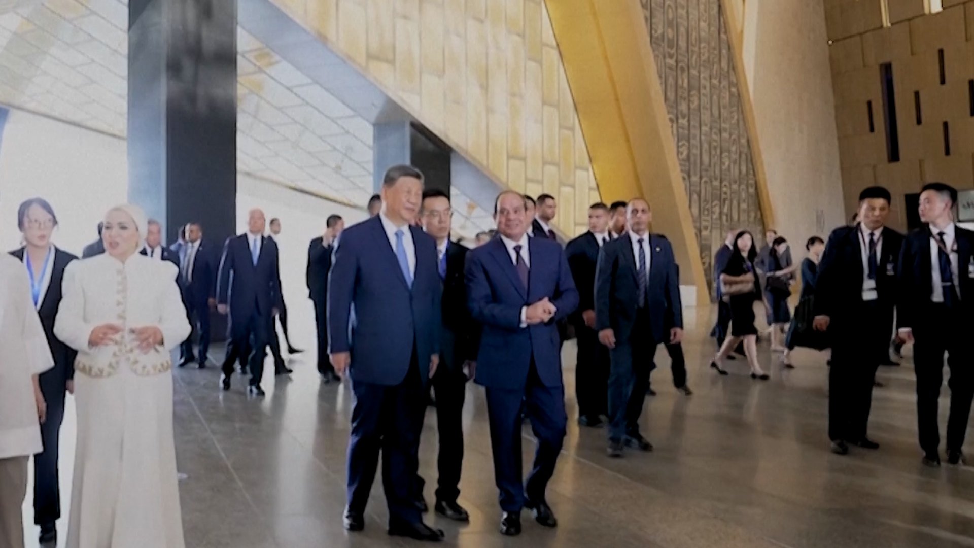 Video thumbnail for Egypt’s Sisi welcomes China’s President Xi in Grand Egyptian Museum tour