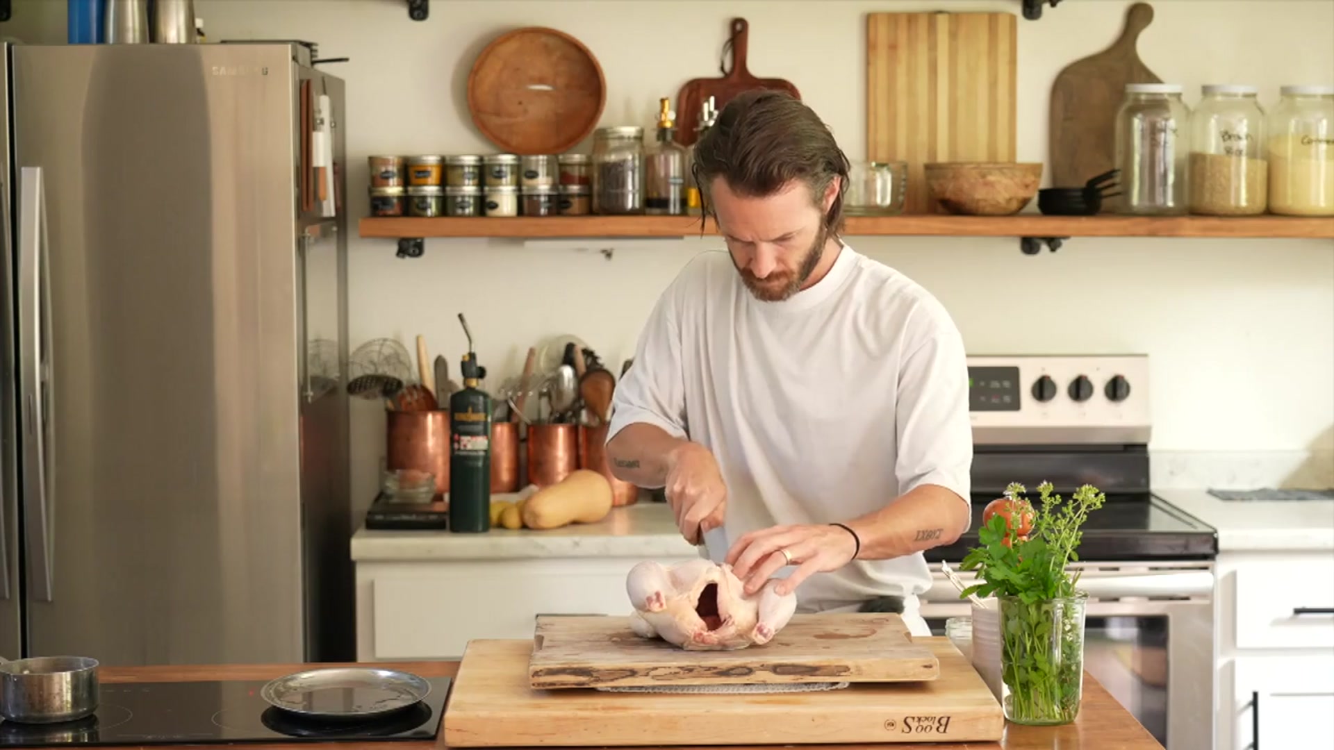 'Video thumbnail for Pan-Roasted Half Chicken & Gravy'