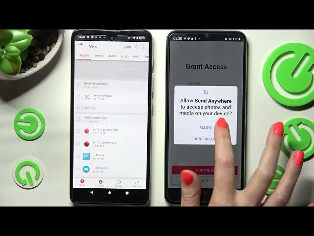 Video thumbnail for How to Transfer files from Motorola Device  to Realme Narzo 50i Prime - Send Anywhere App