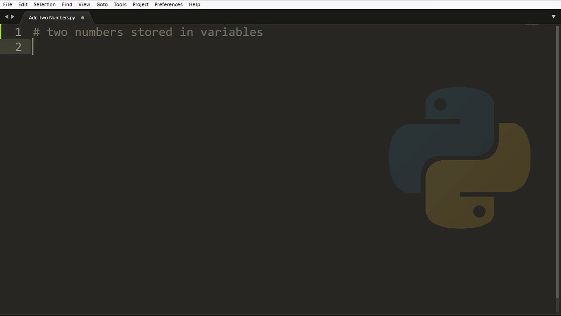 'Video thumbnail for Adding Two Numbers in Python !'