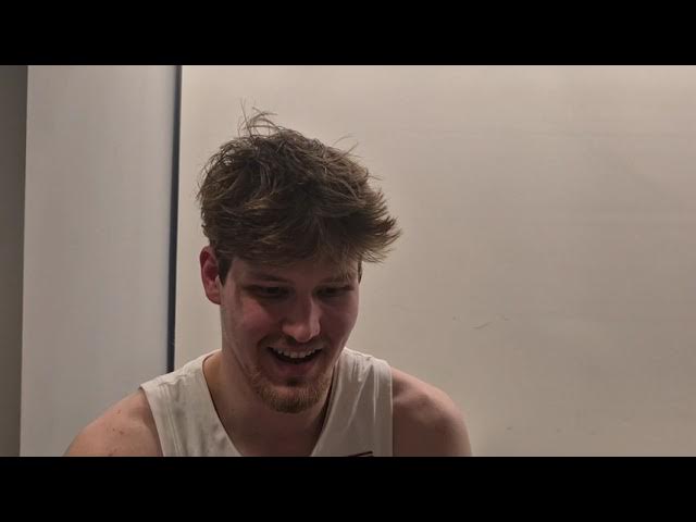 Video thumbnail for #UNC's Caleb Wilson, Henri Veesaar and Seth Trimble after win over ECU