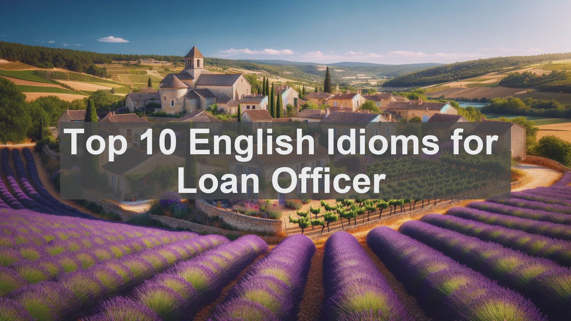 'Video thumbnail for Top 10 English Idioms for Loan Officer'
