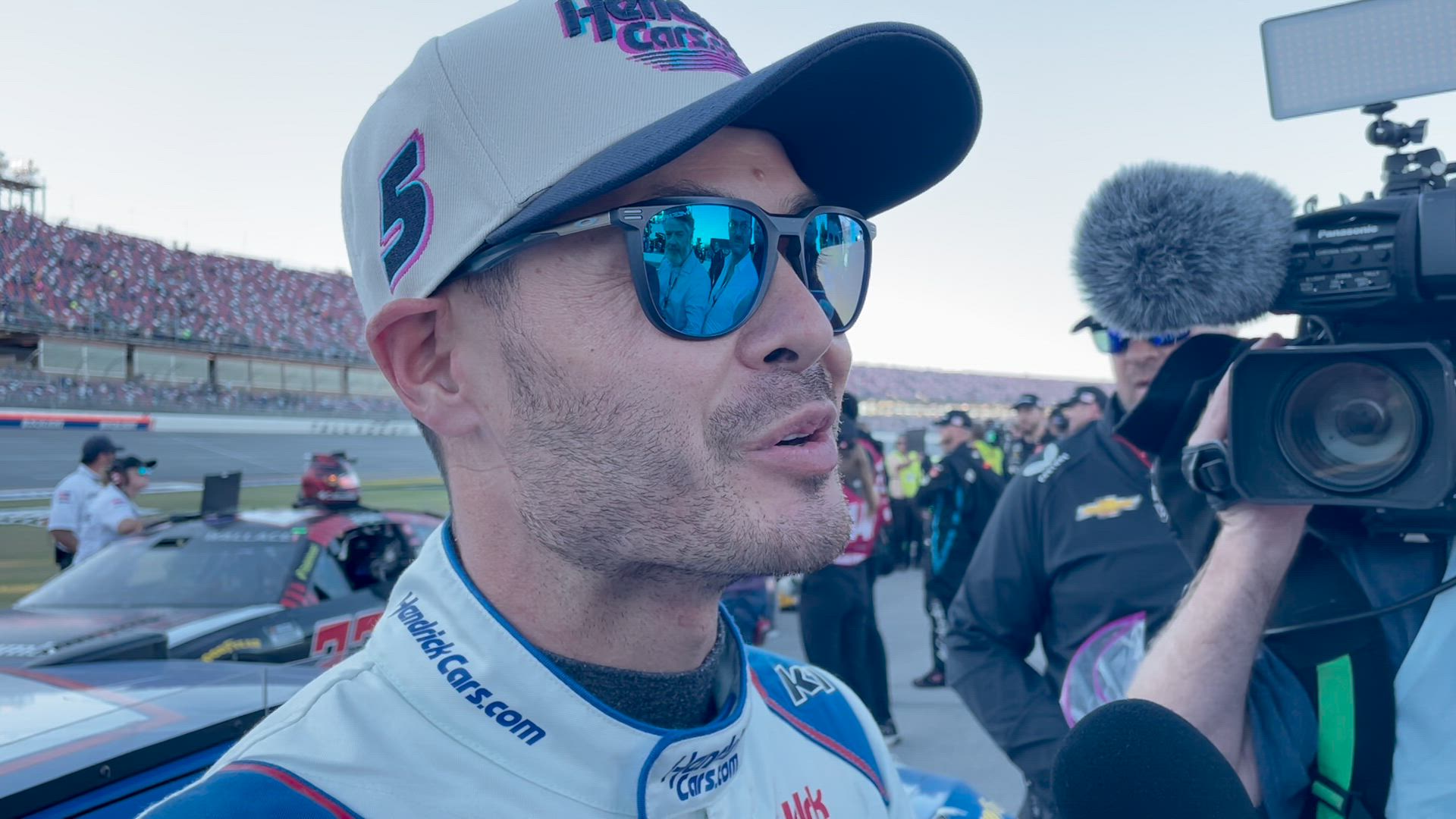 Video thumbnail for Kyle Larson Knew He Was Close on Fuel, Was Hoping He'd Make It