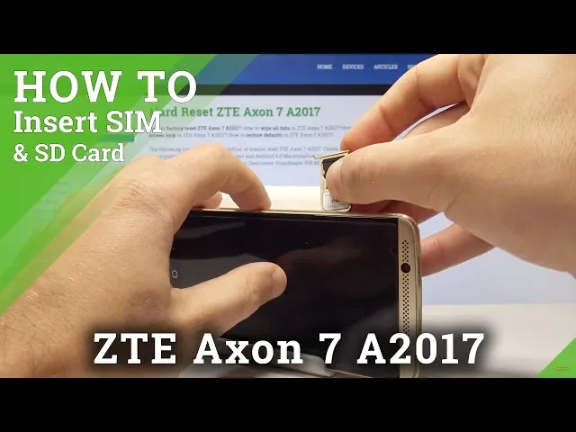 Video thumbnail for How to Insert SIM and SD Card in ZTE Axon 7 A2017 - Install SIM Card