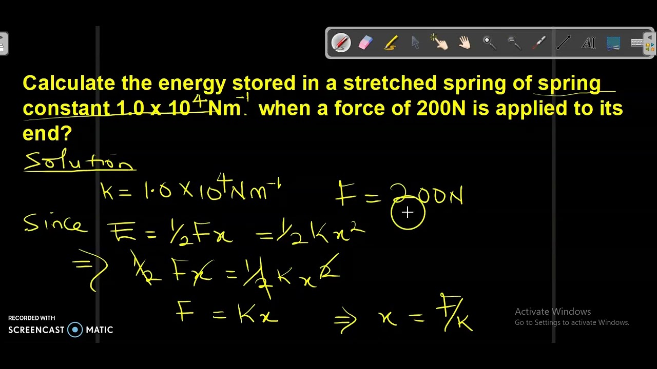 'Video thumbnail for Energy of a Stretched Spring | Understanding Elastic Potential Energy'