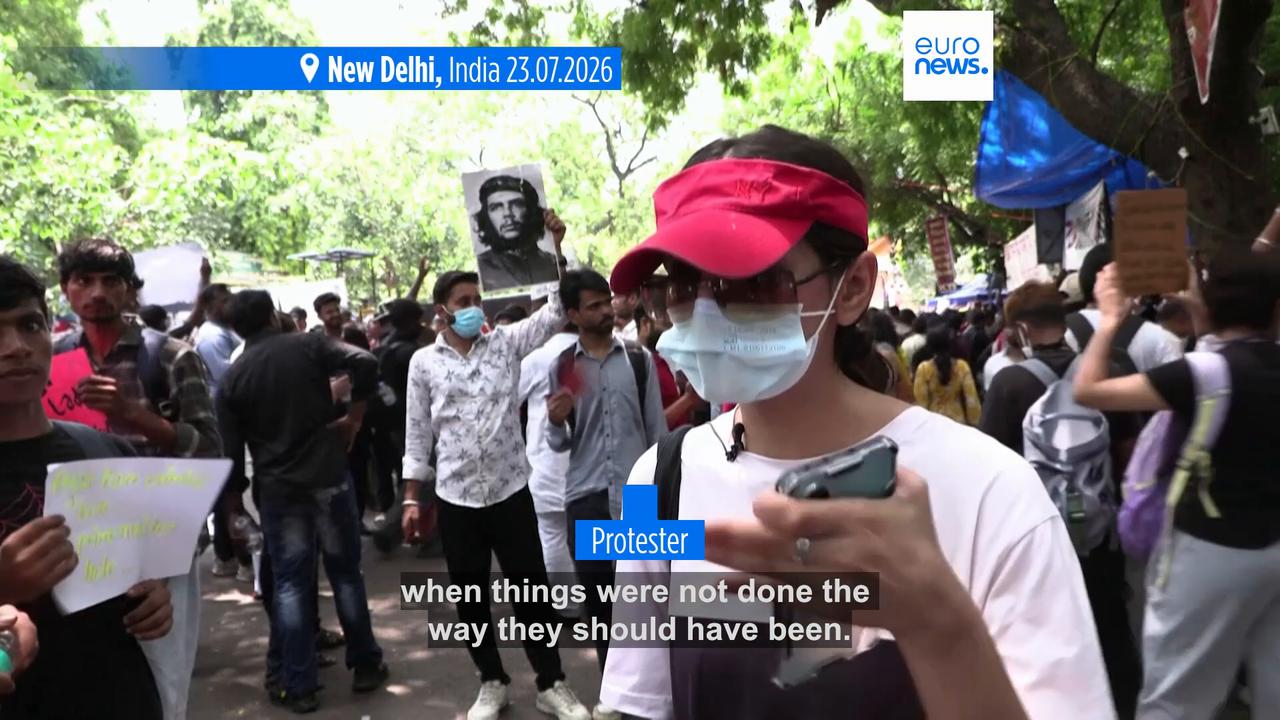 Video thumbnail for Modi adresses India's youth's 'Cockroach' movement as protesters hold capital sit-in