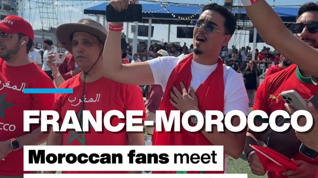 Video thumbnail for World Cup 2026: Moroccan fans meet to watch the quarter-final against France in Boston