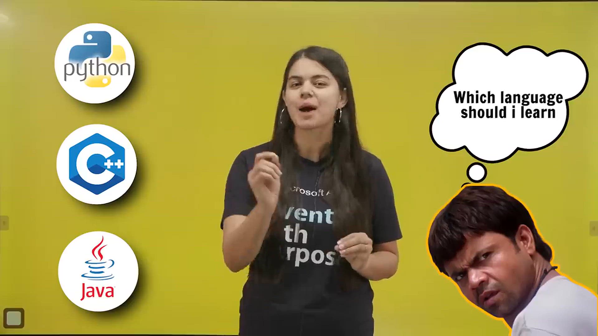 'Video thumbnail for Java or C++ or Python _ Which language is best for Placements_'