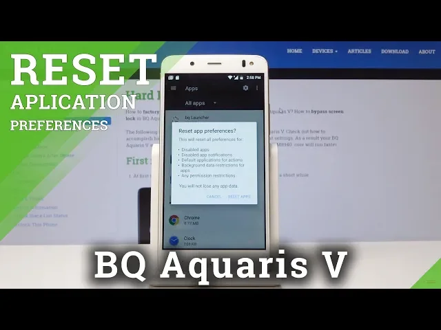 Video thumbnail for How to Reset App Preferences in BQ Aquaris V - Restore Default Settings