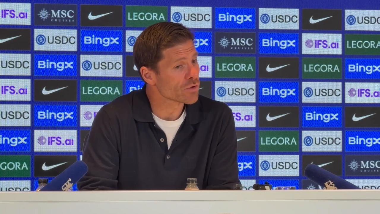 Video thumbnail for UK: Chelsea head coach Alonso addresses media following Brighton win.