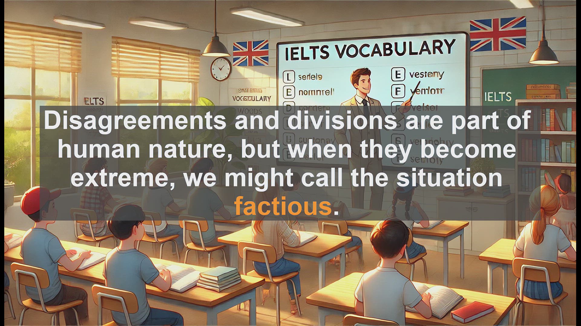 'Video thumbnail for 5000 Must Know IELTS 8.0 Vocabulary - Factious: Mastering a Key Word for IELTS Success'