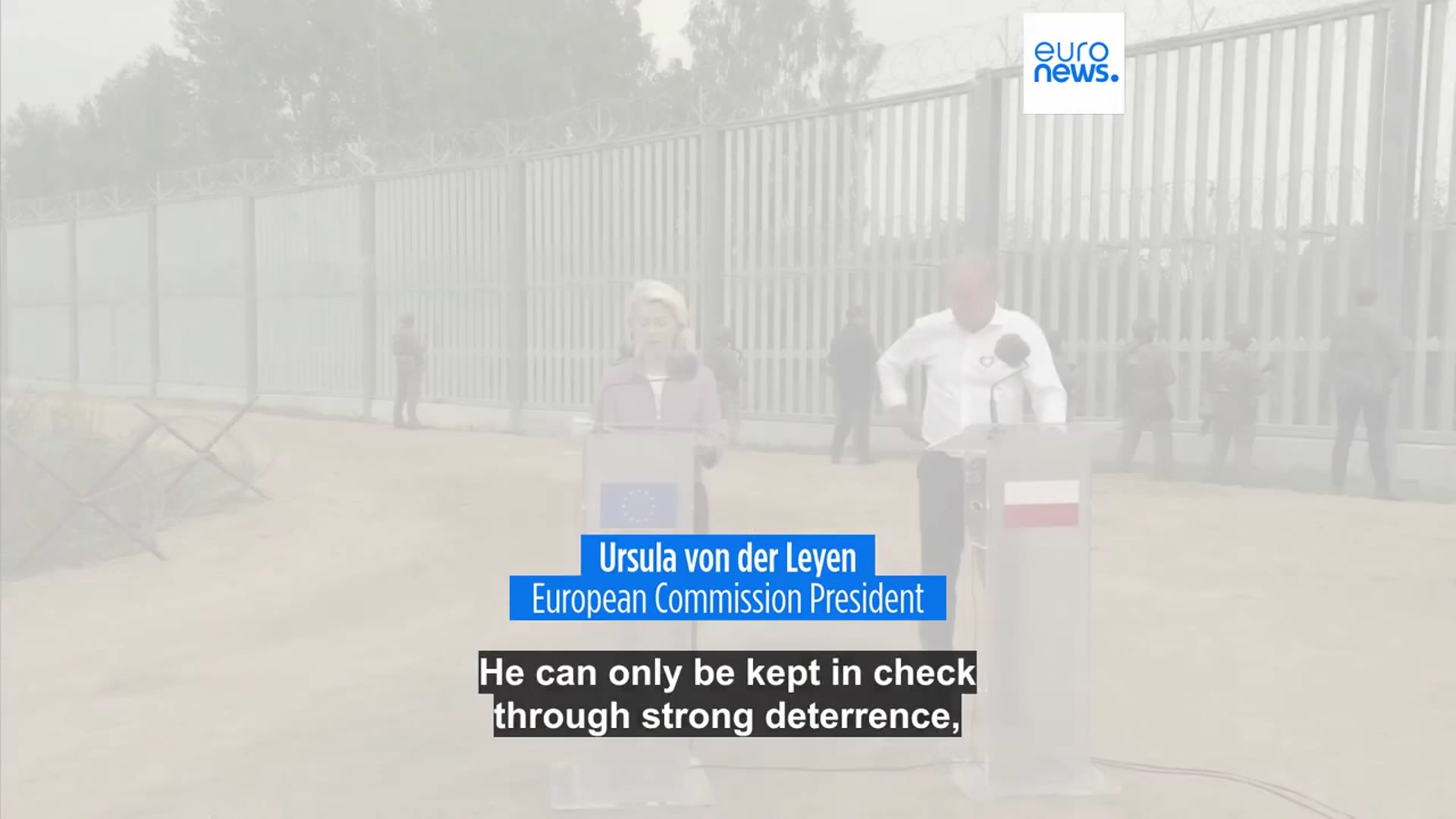'Video thumbnail for Von der Leyen says Putin 'has not changed' and can only be kept in check through strong deterrence'
