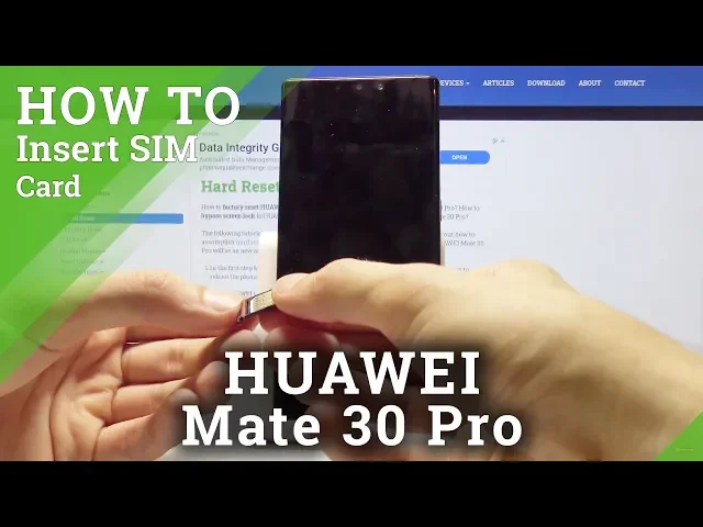 Video thumbnail for How to Insert Nano SIM Card into HUAWEI Mate 30 Pro - Find Card Slot / Card Input