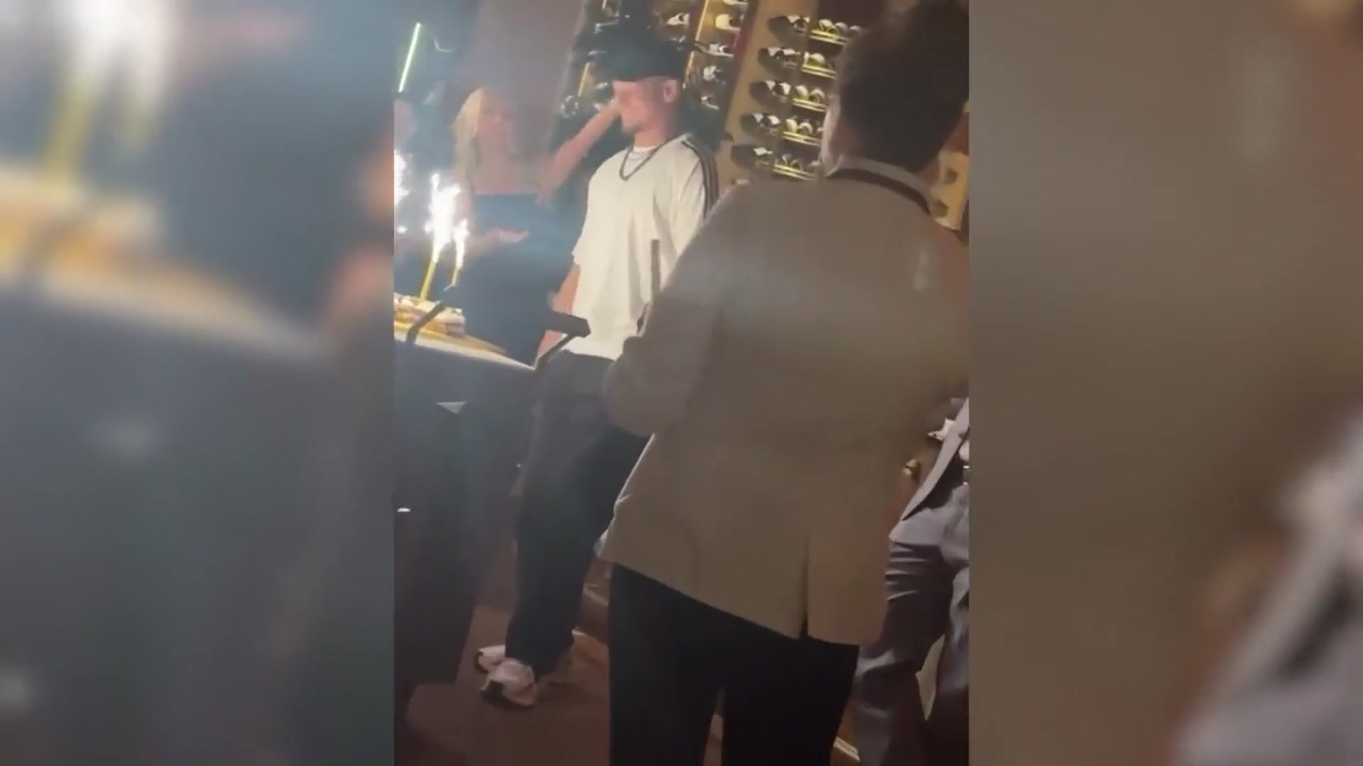 'Video thumbnail for Taylor Swift and Travis Kelce celebrate Patrick Mahomes' 30th birthday'