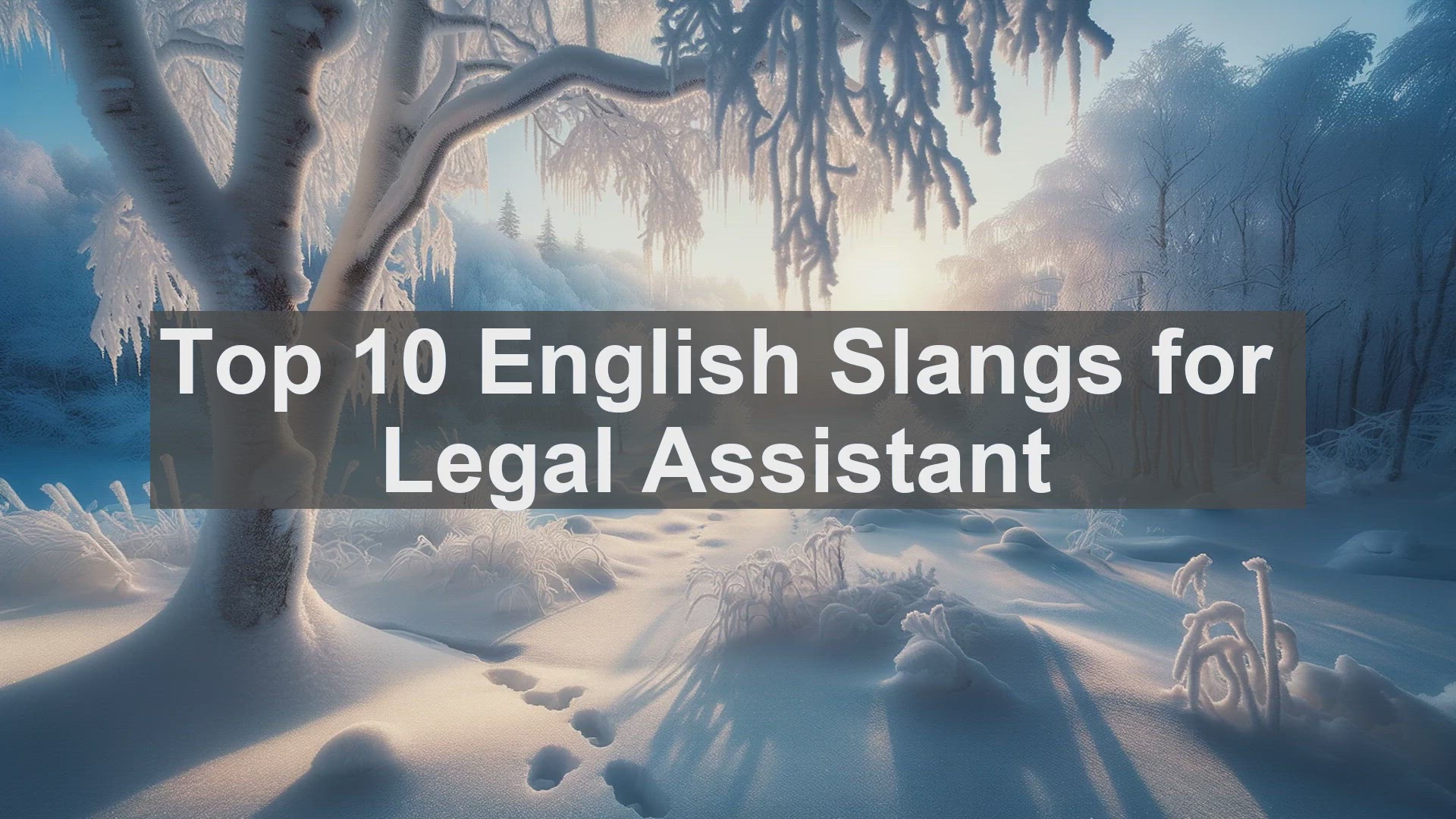 'Video thumbnail for Top 10 English Slangs for Legal Assistant'