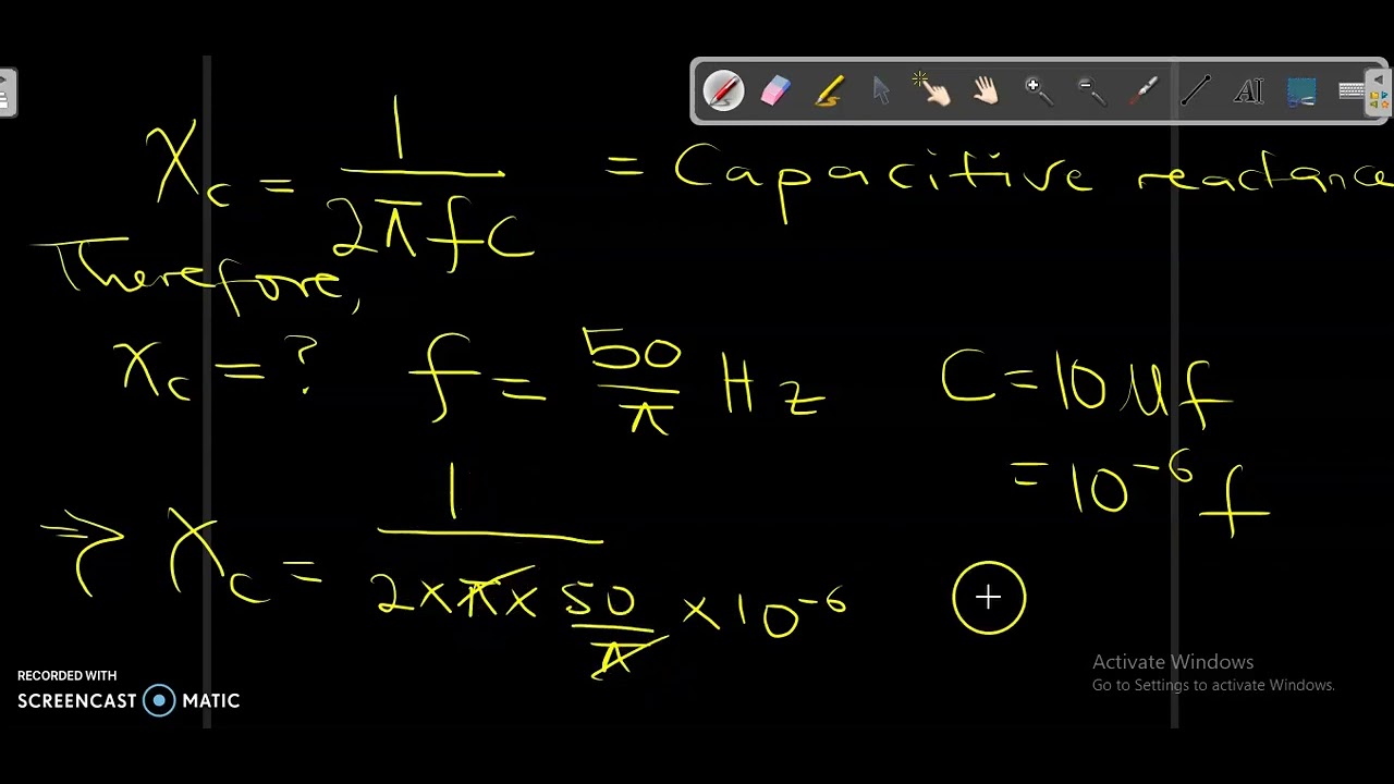 'Video thumbnail for Capacitive Reactance Formula and Calculation | Understanding AC Circuits'