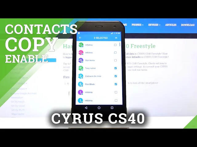Video thumbnail for How to Copy Contacts in CYRUS CS40 – Transfer Contacts