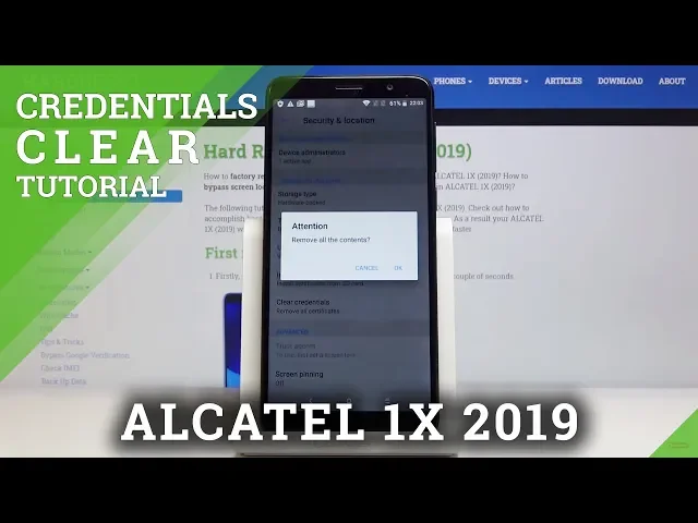 Video thumbnail for How to Clear Credentials in ALCATEL 1X 2019 – Delete Licenses