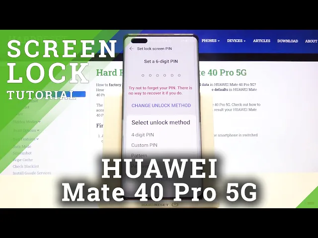 Video thumbnail for How to Set Up Screen Lock on HUAWEI Mate 40 Pro 5G – Add Lock Method