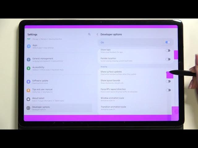 Video thumbnail for How to Enable Developer Options in SAMSUNG Galaxy Tab S8 – Open Advanced Settings