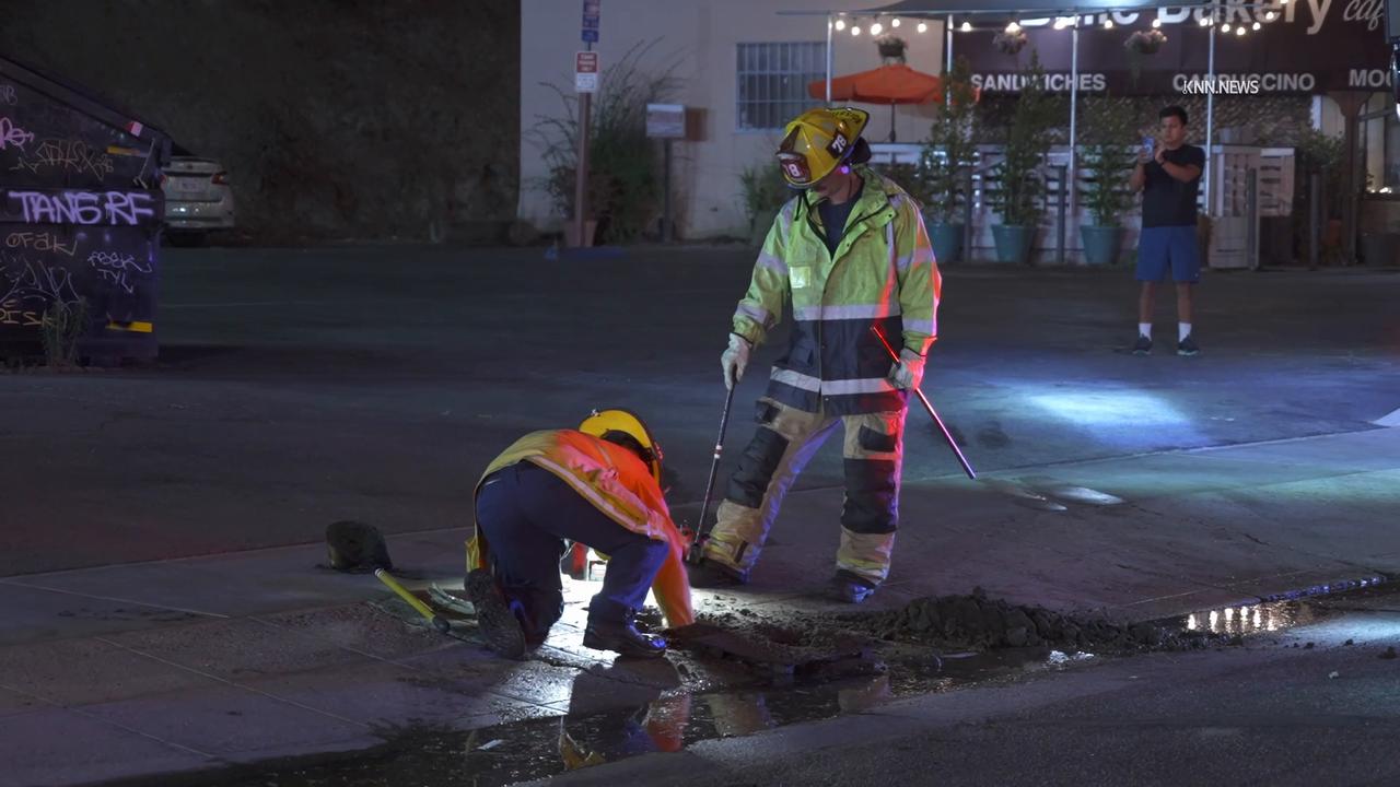 Video thumbnail for US, Los Angeles: Studio City BMW Smashes Into Pharmacy After Hitting Fire Hydrant and Utility Pole.