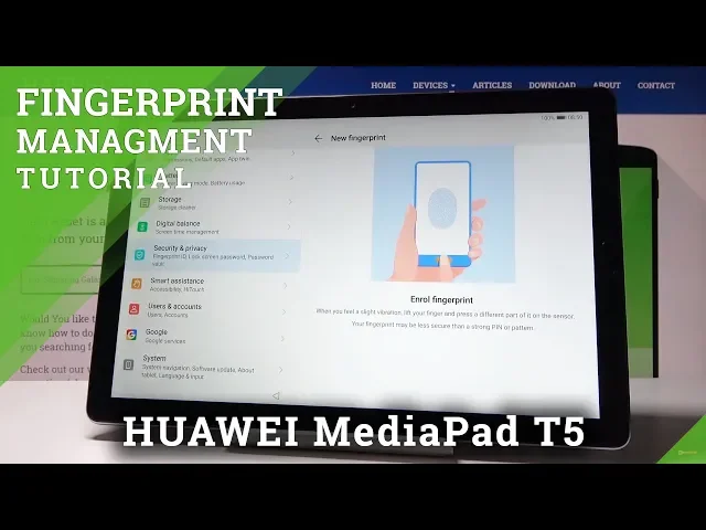 Video thumbnail for How to Add a Fingerprint in HUAWEI MediaPad M5 - Screen Protection