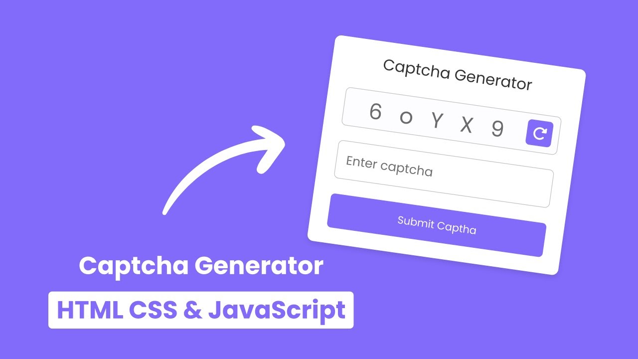 'Video thumbnail for Captcha Generator in HTML CSS & JavaScript'