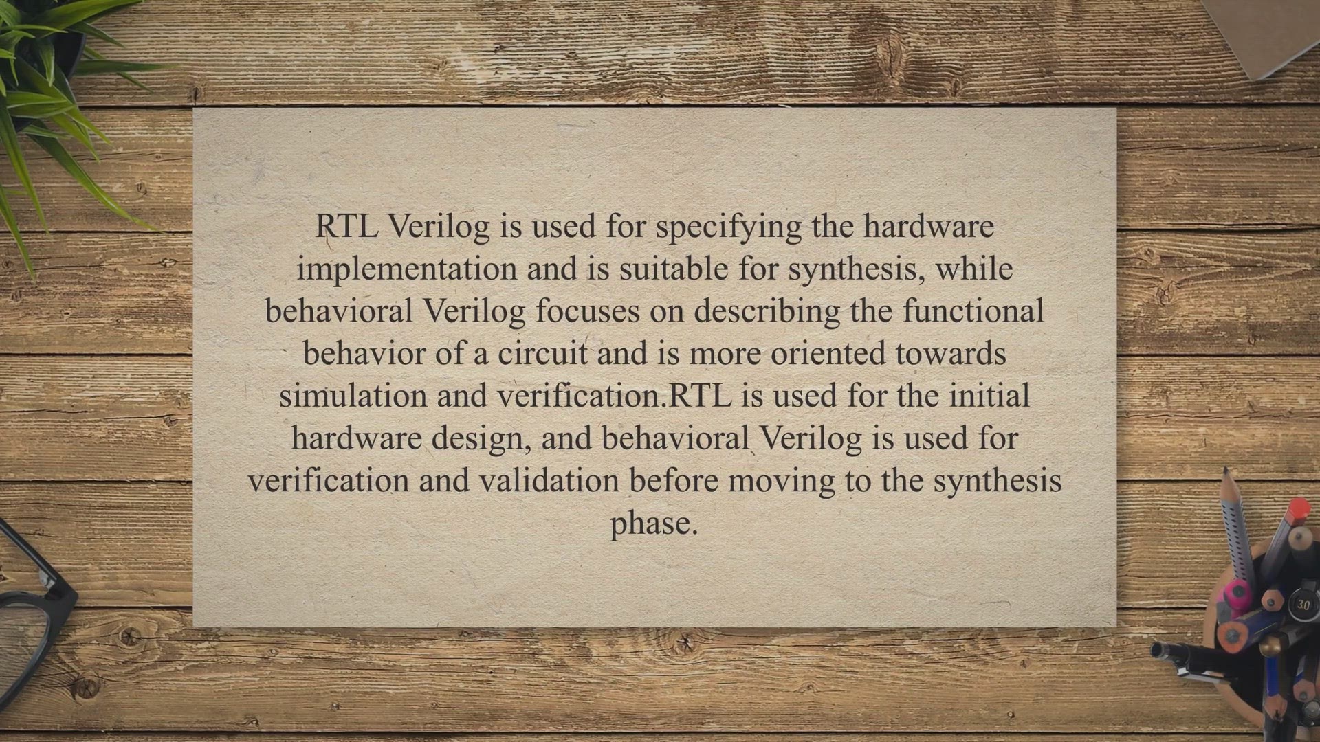 Video thumbnail for What is the difference between RTL and behavioral Verilog?