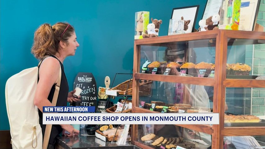 Video thumbnail for Bad Ass Coffee of Hawaii opens first Jersey shore location in Wall Township