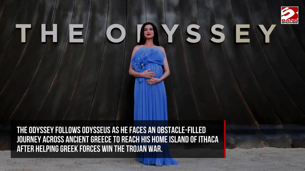 Video thumbnail for Anne Hathaway harnessed inner 'mama bear' for The Odyssey