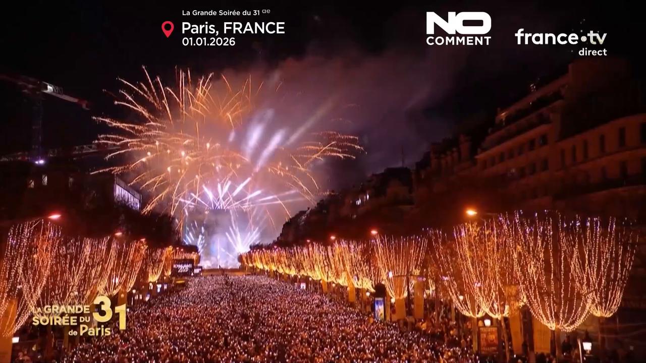 Video thumbnail for Europe welcomed 2026 with fireworks and large public gatherings