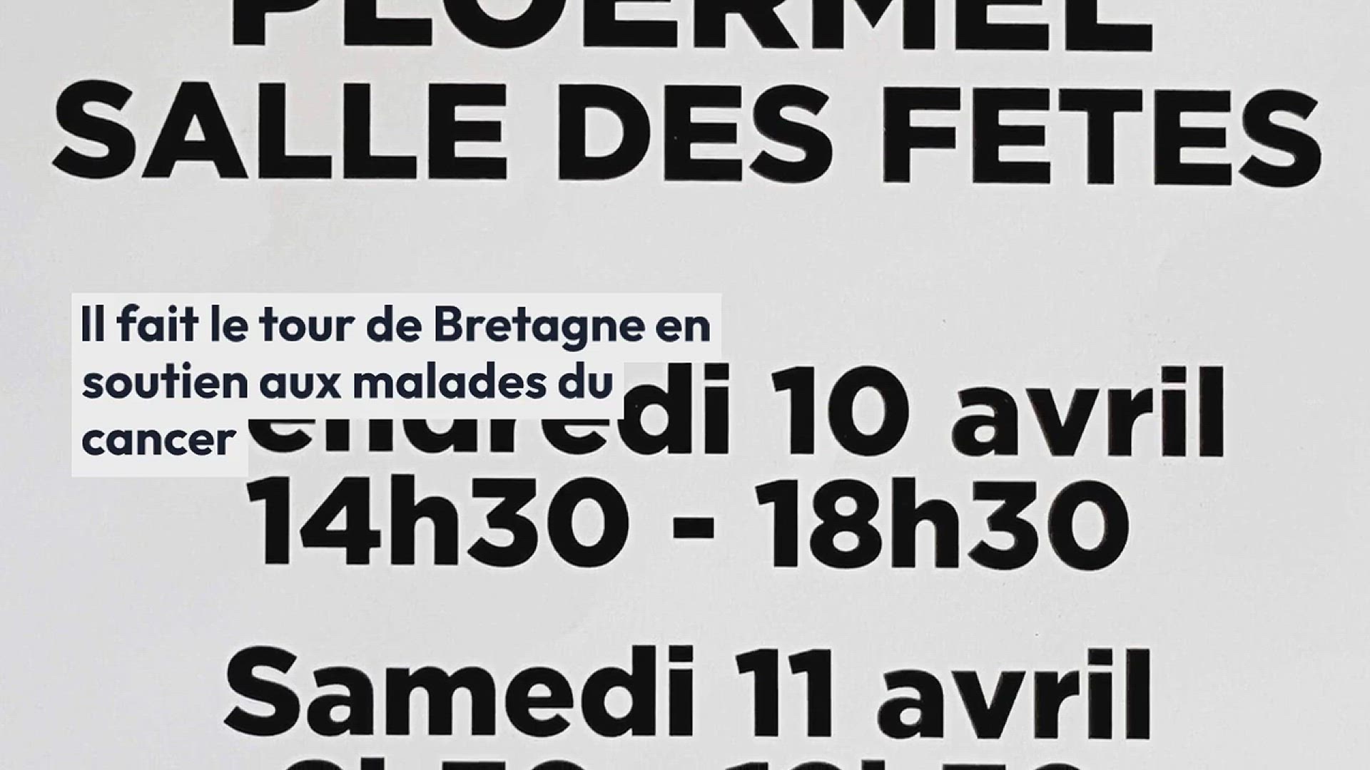 Video thumbnail for Ploërmel. Il fait le tour de Bretagne en soutien aux malades du cancer