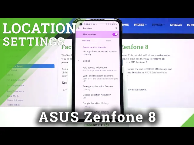 Video thumbnail for How to Manage Location of ASUS Zenfone 8 - Turn On / Off Device Location