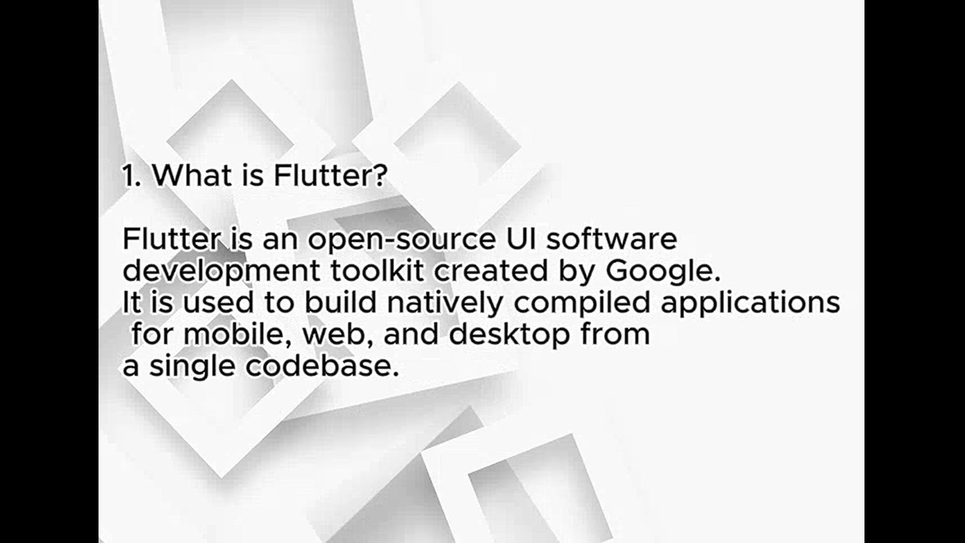 'Video thumbnail for 11 Flutter Interview Questions: Crack the Interview'