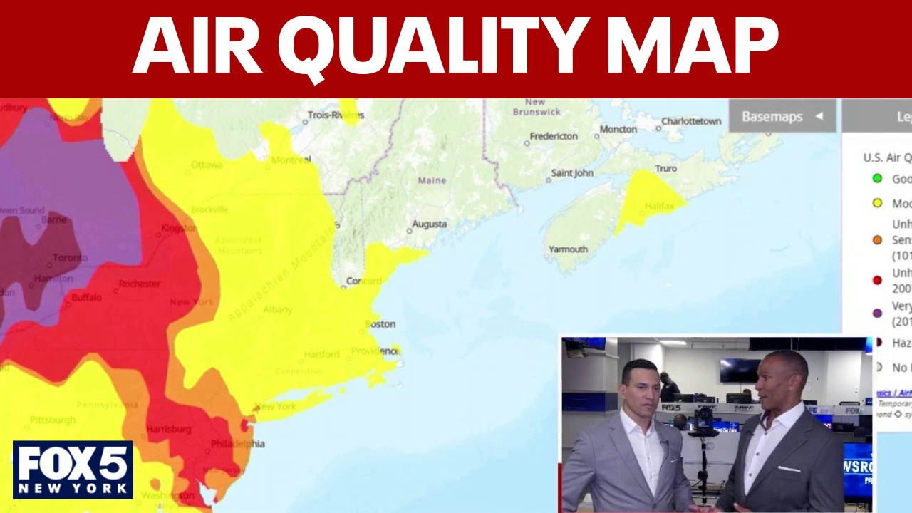 Video thumbnail for NYC air quality map: A look at where smoke is the worst