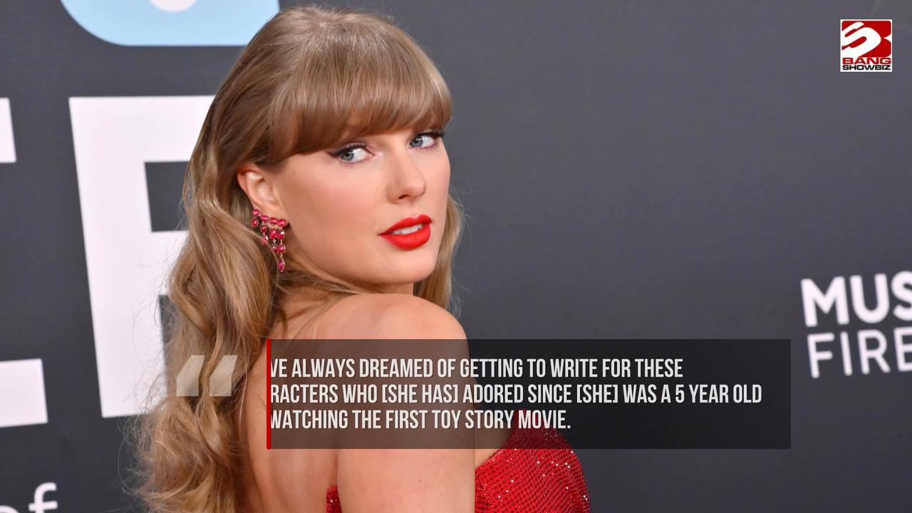 Video thumbnail for Taylor Swift reveals surprise Toy Story 5 song after fevered speculation from fans