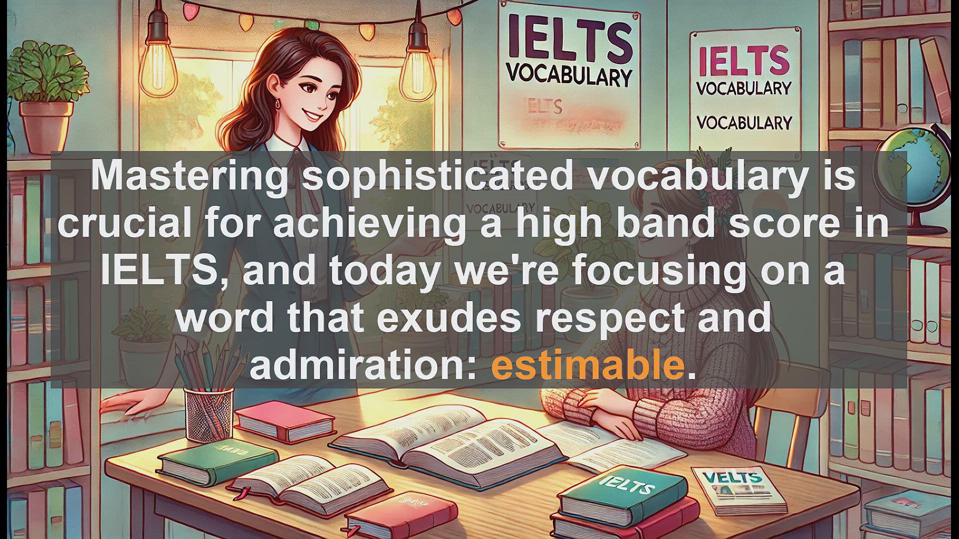 'Video thumbnail for 5000 Must Know IELTS 8.0 Vocabulary - IELTS Vocabulary: Understanding and Using 'Estimable''