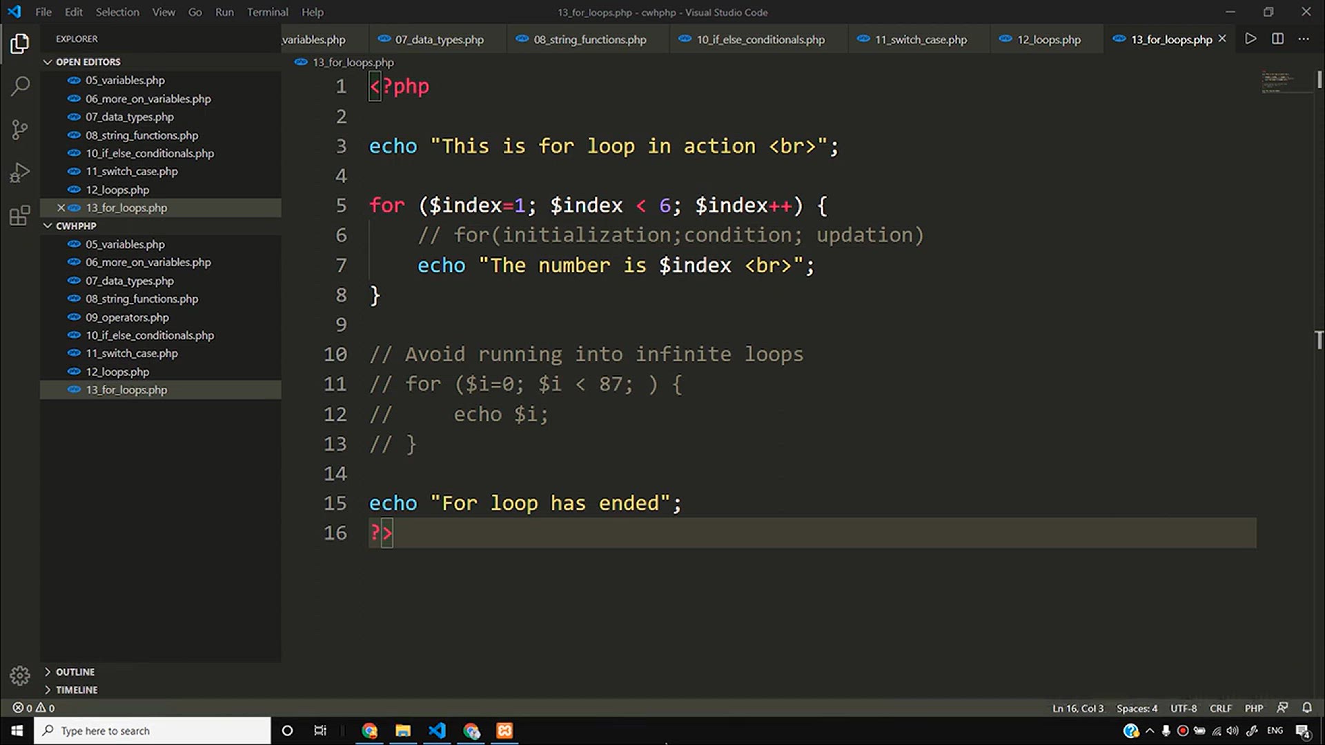 'Video thumbnail for do-While Loops in php _ PHP Tutorial #14'