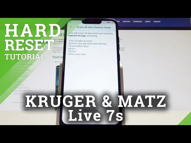 Video thumbnail for How to Wipe Data in KRUGER & MATZ Live 7s - Factory Reset Solution